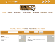 Tablet Screenshot of numbersteakhouse.com